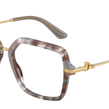 DOLCE & GABBANA DG3396 Square Eyeglasses  3445-Havana Grey 55-140-18 - Color Map Tortoise