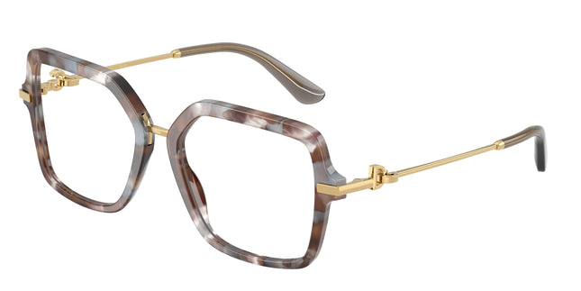 DOLCE & GABBANA DG3396 Square Eyeglasses  3445-Havana Grey 55-140-18 - Color Map Tortoise