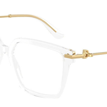 DOLCE & GABBANA DG3397 Square Eyeglasses  3133-Crystal 56-140-16 - Color Map Transparent