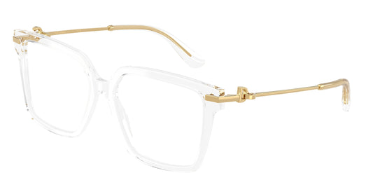 DOLCE & GABBANA DG3397 Square Eyeglasses  3133-Crystal 56-140-16 - Color Map Transparent