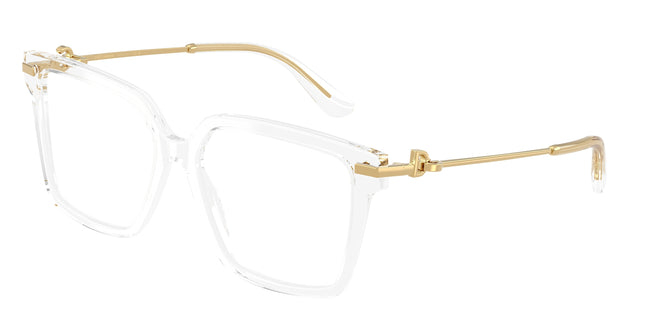 DOLCE & GABBANA DG3397 Square Eyeglasses  3133-Crystal 56-140-16 - Color Map Transparent