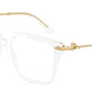 DOLCE & GABBANA DG3397 Square Eyeglasses  3133-Crystal 56-140-16 - Color Map Transparent