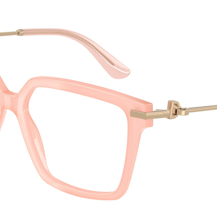 DOLCE & GABBANA DG3397 Square Eyeglasses  3436-Milky Pink 56-140-16 - Color Map Pink
