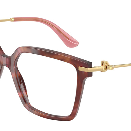 DOLCE & GABBANA DG3397 Square Eyeglasses  3444-Havana Brown 56-140-16 - Color Map Tortoise