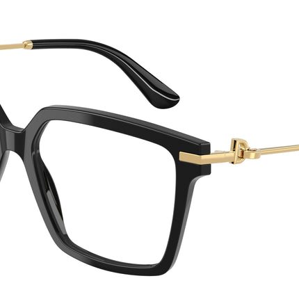 DOLCE & GABBANA DG3397 Square Eyeglasses  501-Black 56-140-16 - Color Map Black