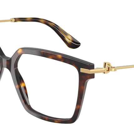 DOLCE & GABBANA DG3397 Square Eyeglasses  502-Havana 56-140-16 - Color Map Tortoise