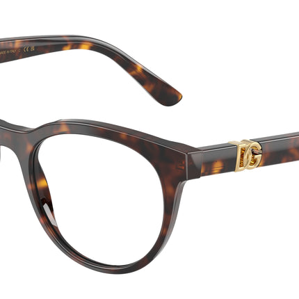 DOLCE & GABBANA DG3399 Phantos Eyeglasses  502-Havana 52-145-20 - Color Map Tortoise