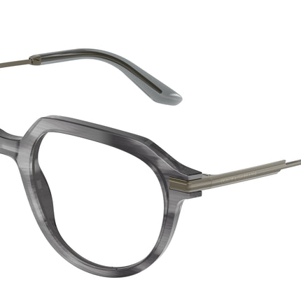DOLCE & GABBANA DG3402 Phantos Eyeglasses  3449-Striped Grey 52-145-20 - Color Map Grey