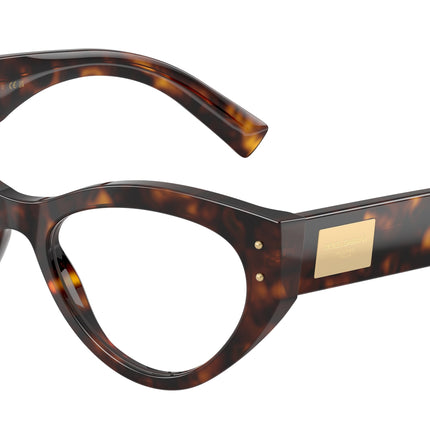 DOLCE & GABBANA DG3403 Cat Eye Eyeglasses  502-Havana 54-140-18 - Color Map Tortoise