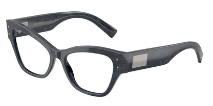 DOLCE & GABBANA DG3404F Butterfly Eyeglasses  3441-Grey Lace 54-140-17 - Color Map Multicolor