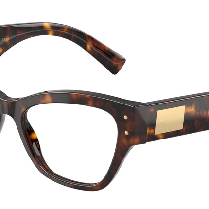 DOLCE & GABBANA DG3404 Butterfly Eyeglasses  502-Havana 54-140-17 - Color Map Tortoise