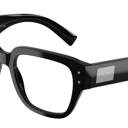 DOLCE & GABBANA DG3405 Square Eyeglasses  501-Black 54-140-18 - Color Map Black