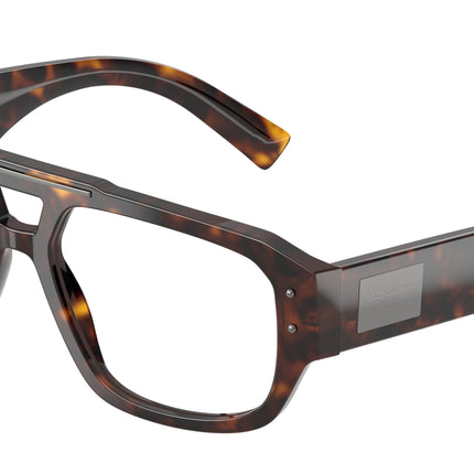 DOLCE & GABBANA DG3406 Pilot Eyeglasses  502-Havana 56-140-17 - Color Map Tortoise