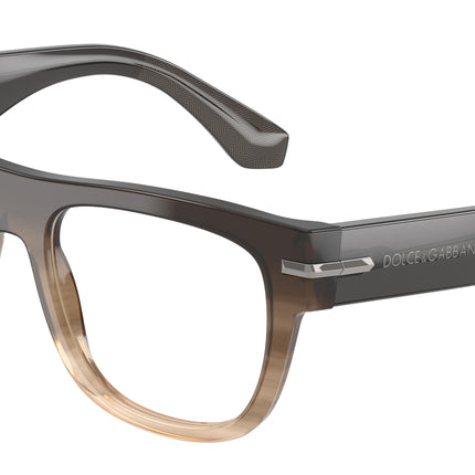 DOLCE & GABBANA DG3407 Square Eyeglasses  3484-Gradient Striped Grey 54-145-19 - Color Map Grey
