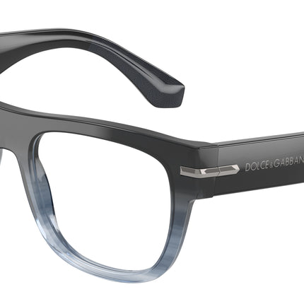 DOLCE & GABBANA DG3407 Square Eyeglasses  3485-Gradient Striped Blue 54-145-19 - Color Map Blue