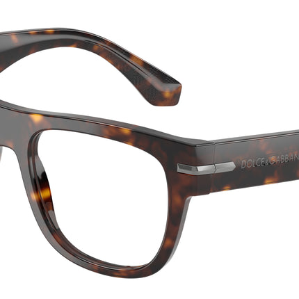 DOLCE & GABBANA DG3407 Square Eyeglasses  502-Havana 54-145-19 - Color Map Tortoise