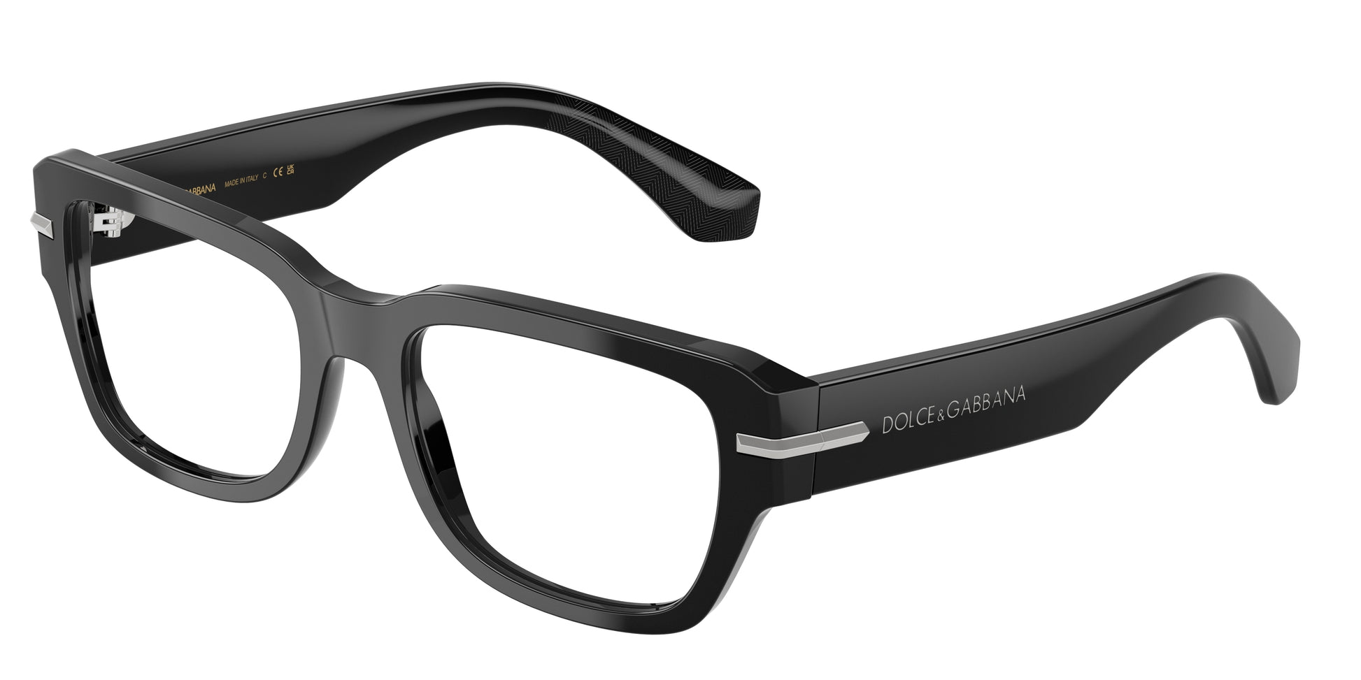 DOLCE & GABBANA DG3408 Square Eyeglasses  501-Black 54-145-19 - Color Map Black