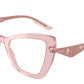 DOLCE & GABBANA DG3409 Cat Eye Eyeglasses  3226-Transparent Powder Pink 53-145-18 - Color Map Pink