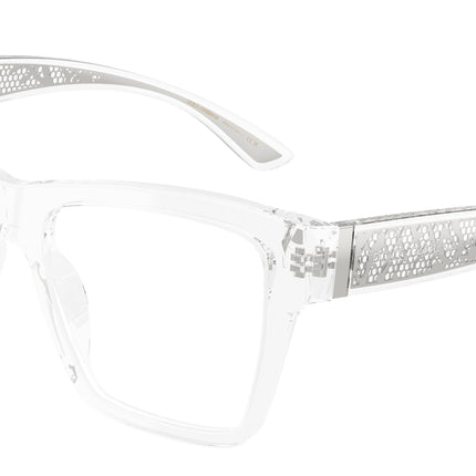 DOLCE & GABBANA DG3411 Square Eyeglasses  3133-Crystal 54-145-18 - Color Map Transparent