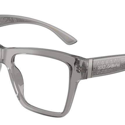 DOLCE & GABBANA DG3411 Square Eyeglasses  3160-Dark Grey 54-145-18 - Color Map Grey