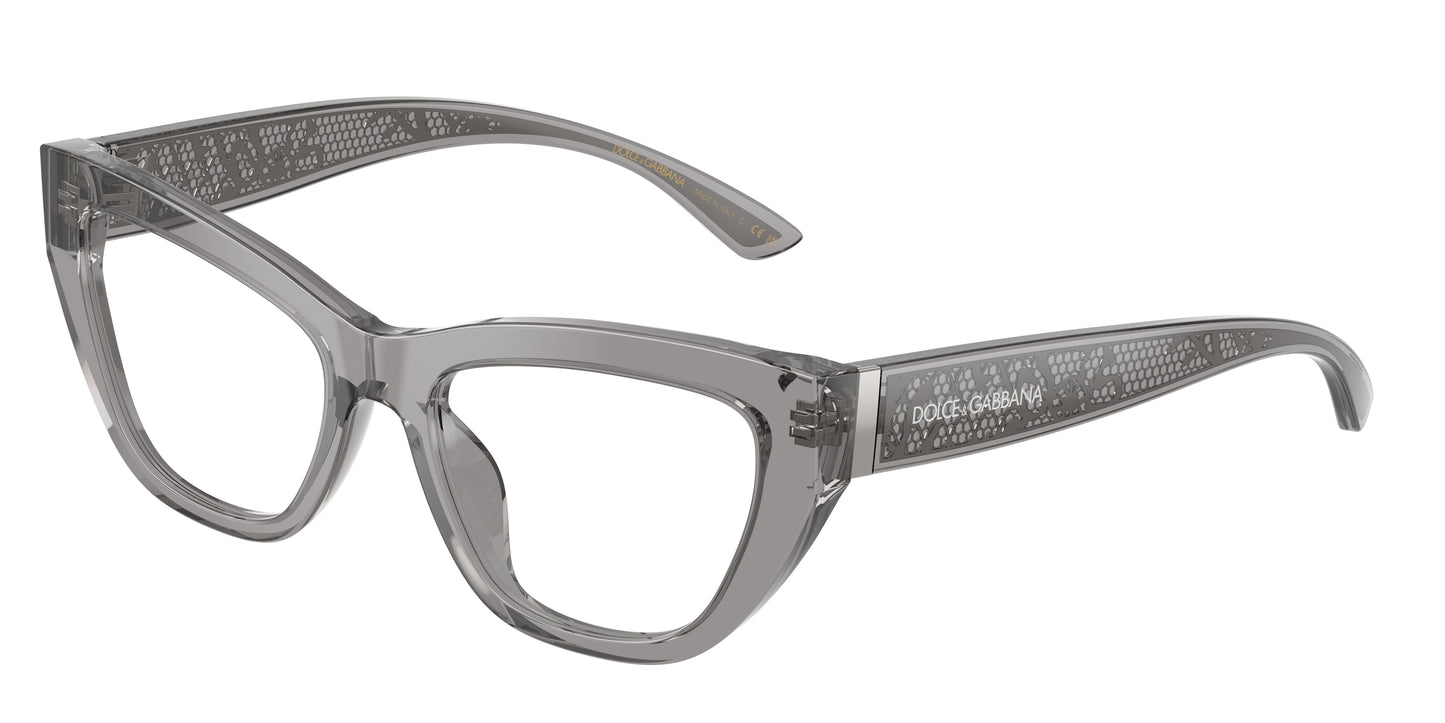 DOLCE & GABBANA DG3412 Cat Eye Eyeglasses  3160-Dark Grey 53-145-18 - Color Map Grey