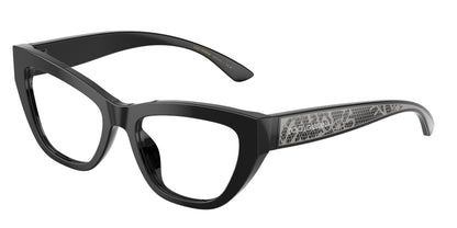 DOLCE & GABBANA DG3412 Cat Eye Eyeglasses  501-Black 53-145-18 - Color Map Black