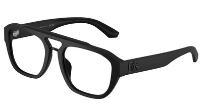 DOLCE & GABBANA DG3415 Pilot Eyeglasses  2525-Matte Black 55-145-20 - Color Map Black