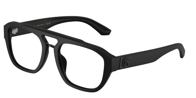 DOLCE & GABBANA DG3415 Pilot Eyeglasses  2525-Matte Black 55-145-20 - Color Map Black