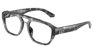 DOLCE & GABBANA DG3415 Pilot Eyeglasses  3445-Grey Havana 55-145-20 - Color Map Tortoise