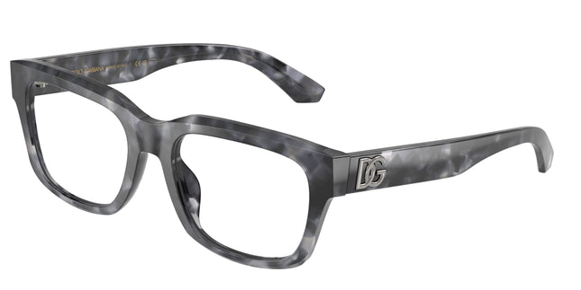 DOLCE & GABBANA DG3416 Rectangle Eyeglasses  3445-Grey Havana 55-145-19 - Color Map Tortoise