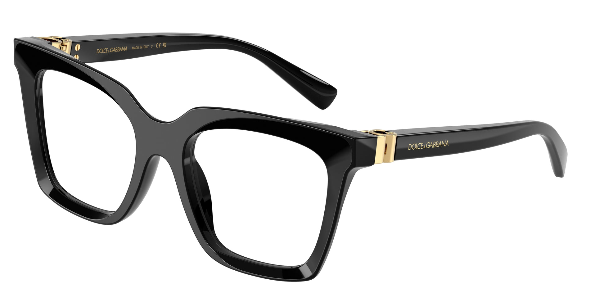 DOLCE & GABBANA DG3417 Square Eyeglasses  501-Black 54-140-20 - Color Map Black