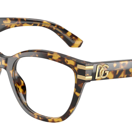 DOLCE & GABBANA DG3418 Butterfly Eyeglasses  3330-Yellow Havana 55-145-19 - Color Map Tortoise