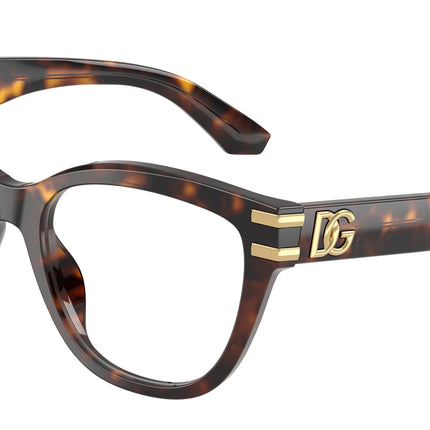 DOLCE & GABBANA DG3418 Butterfly Eyeglasses  502-Havana 55-145-19 - Color Map Tortoise