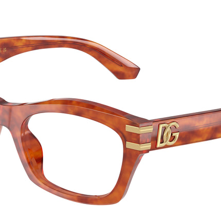 DOLCE & GABBANA DG3420 Butterfly Eyeglasses  3452-Camel Havana 54-145-20 - Color Map Brown
