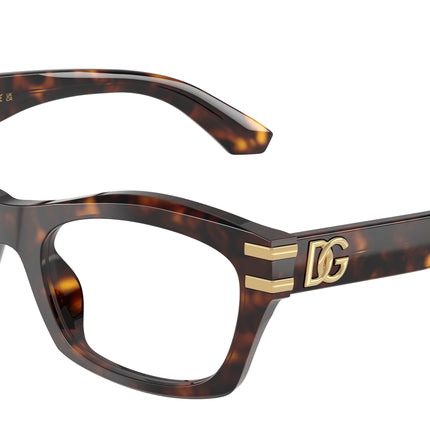 DOLCE & GABBANA DG3420 Butterfly Eyeglasses  502-Havana 54-145-20 - Color Map Tortoise