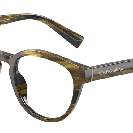 DOLCE & GABBANA DG3421 Phantos Eyeglasses  3066-Striped Green 52-145-21 - Color Map Green