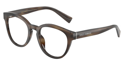 DOLCE & GABBANA DG3421 Phantos Eyeglasses  3200-Striped Tobacco 52-145-21 - Color Map Brown