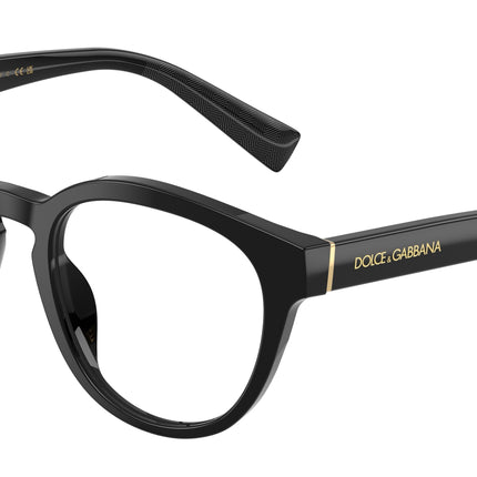 DOLCE & GABBANA DG3421 Phantos Eyeglasses  501-Black 52-145-21 - Color Map Black