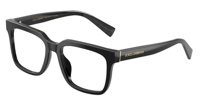 DOLCE & GABBANA DG3422 Square Eyeglasses  501-Black 53-145-18 - Color Map Black