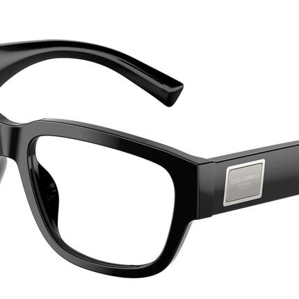 DOLCE & GABBANA DG3423 Square Eyeglasses  501-Black 57-140-17 - Color Map Black