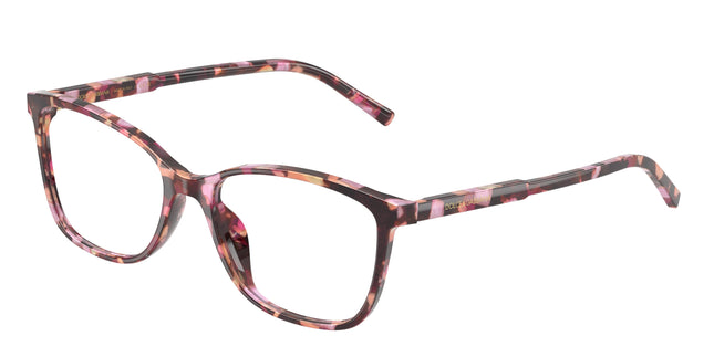 DOLCE & GABBANA DG3424 Rectangle Eyeglasses  3440-Havana Pink Pearl 54-145-17 - Color Map Pink