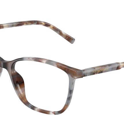 DOLCE & GABBANA DG3424 Rectangle Eyeglasses  3445-Havana Grey 54-145-17 - Color Map Tortoise