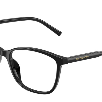 DOLCE & GABBANA DG3424 Rectangle Eyeglasses  501-Black 54-145-17 - Color Map Black