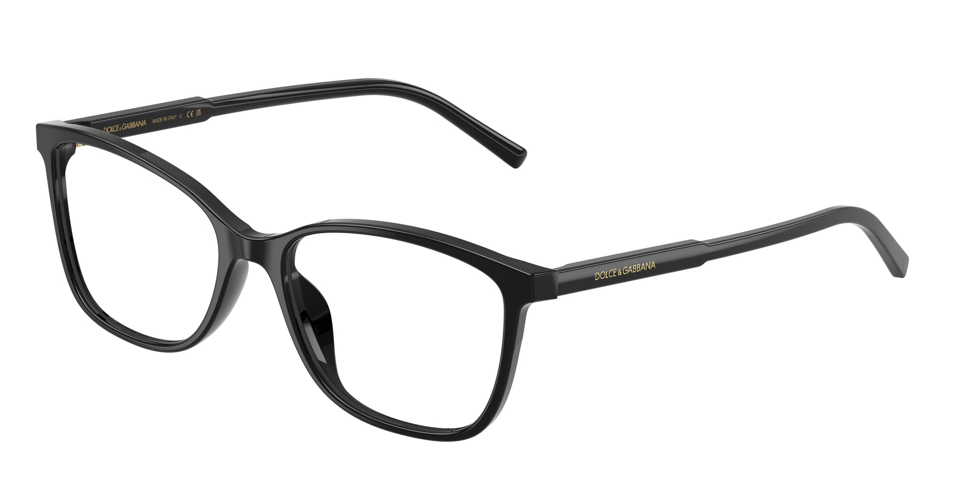 DOLCE & GABBANA DG3424 Rectangle Eyeglasses  501-Black 54-145-17 - Color Map Black