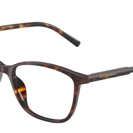 DOLCE & GABBANA DG3424 Rectangle Eyeglasses  502-Havana 54-145-17 - Color Map Tortoise