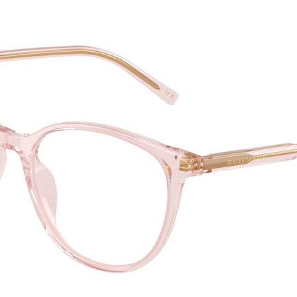 DOLCE & GABBANA DG3425 Butterfly Eyeglasses  3148-Transparent Rose 54-145-18 - Color Map Pink