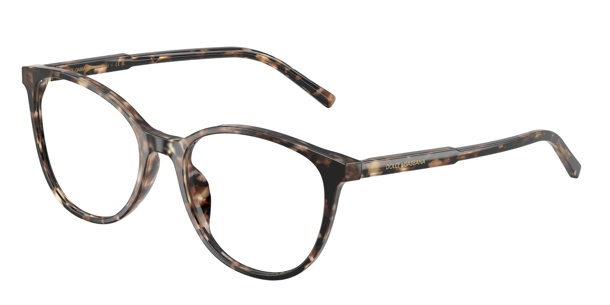 DOLCE & GABBANA DG3425 Butterfly Eyeglasses  3438-Havana Brown Pearl 54-145-18 - Color Map Brown