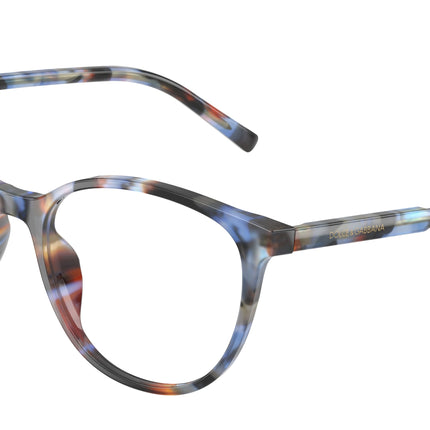 DOLCE & GABBANA DG3425 Butterfly Eyeglasses  3443-Havana Blue 52-145-18 - Color Map Blue