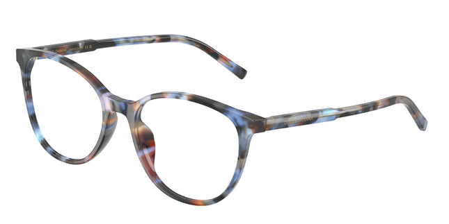 DOLCE & GABBANA DG3425 Butterfly Eyeglasses  3443-Havana Blue 52-145-18 - Color Map Blue