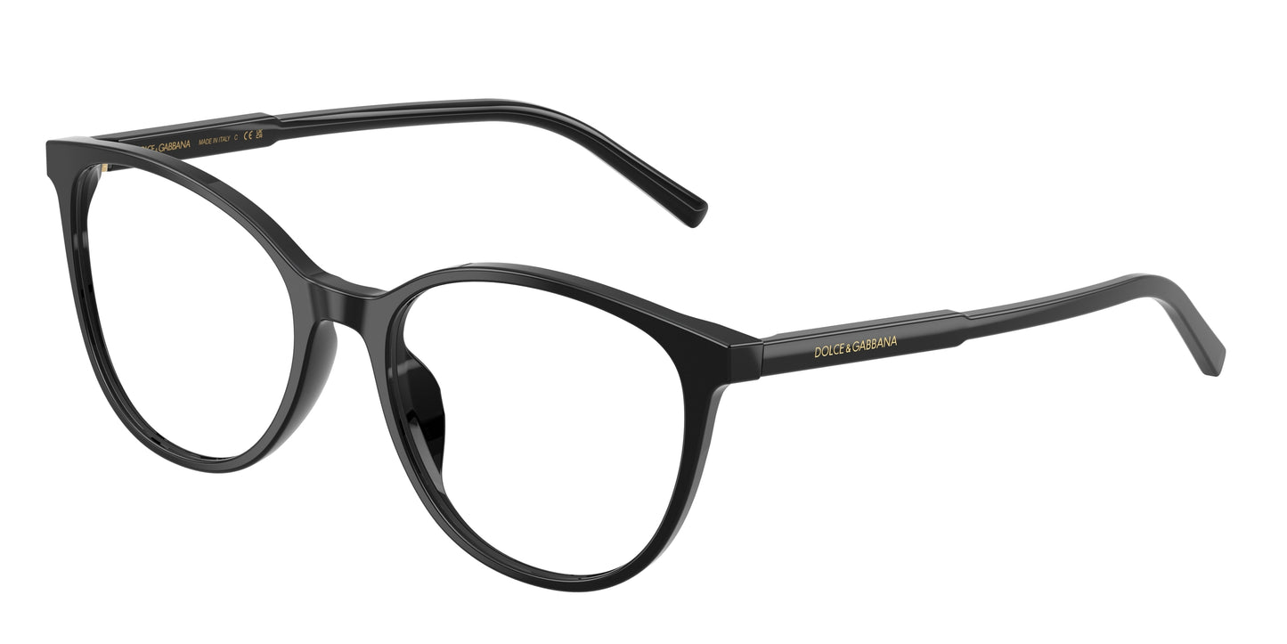 DOLCE & GABBANA DG3425 Butterfly Eyeglasses  501-Black 54-145-18 - Color Map Black